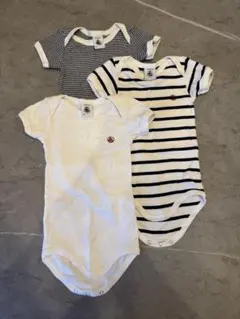 プチバトー　ロンパース 3点セット　6M