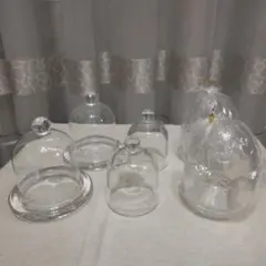 【新品】ガラス製　ドーム型容器　6個セット