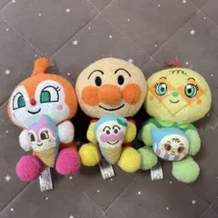 それいけ！アンパンマン ころふわアイスぬいぐるみ 3セット SEGA