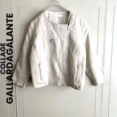 COLLAGE GALLARDAGALANTE リネン ライダースジャケット