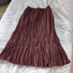 ichi｜Cotton Voile フレアスカート ブラウン FREEのサムネイル