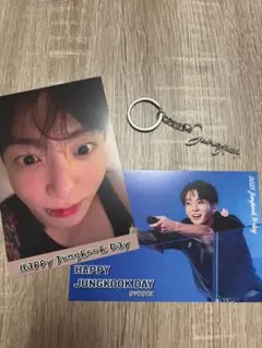 BTS ジョングク キーホルダー & ポストカードセット キーリング