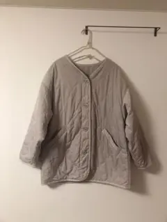 ノーカラーキルティングジャケット