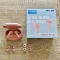 【説明書・イヤーピース×5付　箱なし】ワイヤレスイヤホン ピンク Anker