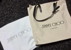 JIMMY CHOO トートバッグ キャンバス ロゴ　保管袋取説のサムネイル