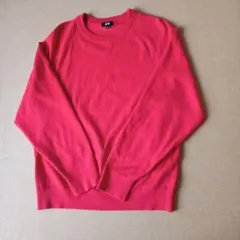 ユニクロ　ウォッシャブルコットンクルーネックセーター