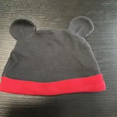 ミッキー耳付きベビー帽子