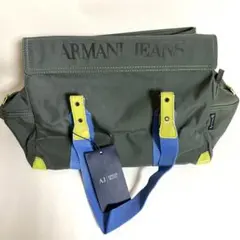 ARMANI JEANS バッグ ハンドバッグ ボストン ナイロン グレー