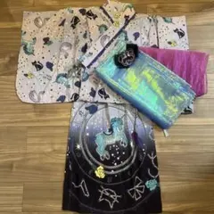 ANNA SUI mini アナスイミニ 接触冷感 ストライプリボン柄浴衣 LL
