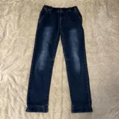 裏起毛ダークブルーデニムパンツ 150cmイオン購入