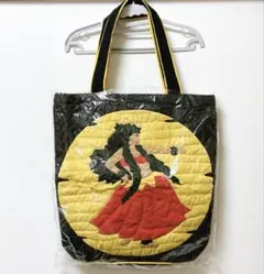ハワイアンキルト トートバッグ フラガール Kenui Quilts ベージュ ハワイアンキルト トートバッグ フラガール Kenui Quilts ベージュ