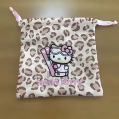 雪焼け♡ ハローキティ　レオパード柄巾着 sweet3月号付録