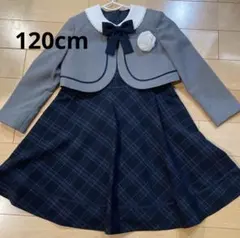 美品 ウォルツバイビームスデザイン 120 チェックワンピース 4点セット 紺