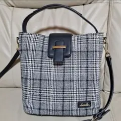 dazzlin　ショルダーバッグ　ハンドバッグ　チェック柄　バケツ型