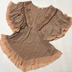 axes femme アクシーズ バタフライカットソー　森ガール　バレエコア