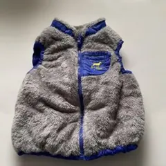 グレー フリース ブルー ベスト ダウン 120 リバーシブル
