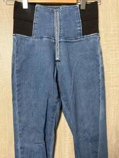 EMODA ハイウエスト スキニーデニムライトブルー