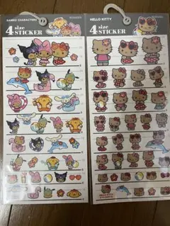 正規品　新品未使用サンリオ シール 4サイズ　日焼け　ギャル　キティ