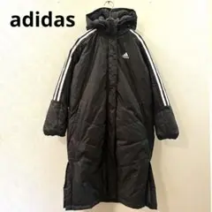 adidas アディダス 防寒中綿入り　ロング　ベンチコート　140cm