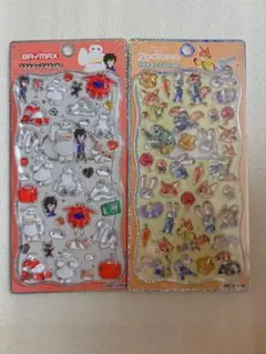 【正規品】ベイマックス ズートピア プチドロップステッカー 2枚セット