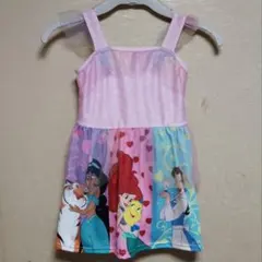 【新品】120 ディズニープリンセス チュール付ワンピース水着
