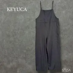 ♡ケユカ KEYUCA【F】ウールライクサロペットパンツ オールインワン グレー
