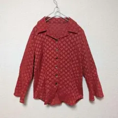 ヒロコビス レトロ花柄シアーブラウス 大きいサイズのサムネイル