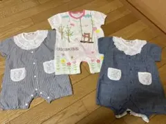 80cm女児ロンパース　3点まとめ売り