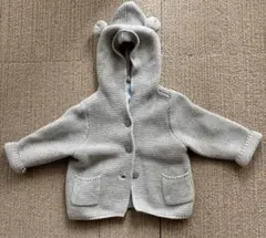 babyGap フード付きカーディガン 6-12m グレー