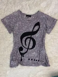 VIVAYOU 音符プリント 半袖Tシャツ