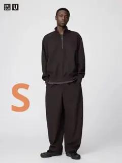 ブラッシュドスウェットワイドパンツ s