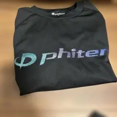 phiten ブラック ロゴシャツ長袖
