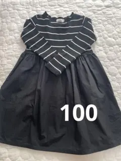 pairmanon ペアマノン ボーダー切替ドッキングワンピース 100