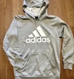 adidas アディダス グレー フード付きパーカーMサイズ