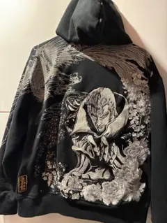 完売品 未使用 絡繰魂 北斗の拳サウザー 刺繍パーカー XL 黒
