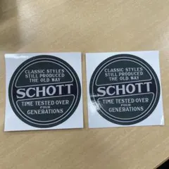 SCHOTT 円形ステッカー 2枚セットのサムネイル