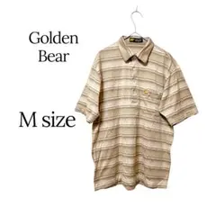 Golden Bear 半袖ポロシャツ 日本製 綿100% ワンポイント刺繍Mのサムネイル