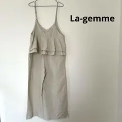 ラジエム　La-gemme バックフリル　サロペット オーバーオール レディース