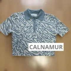 CALNAMUR カルナムールゼブラ柄 ポロニット 半袖のサムネイル