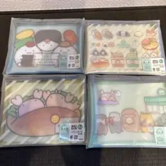 なんでもいきもの タイトーくじ E賞 フラットポーチ4種類セット コンプ