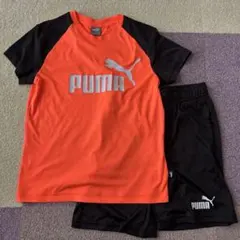 子供　PUMA スポーツウェアセット オレンジ/ブラック