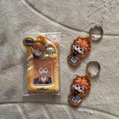 ハイキュー 日向翔陽 アクリルチャーム2個 ミニフォトキーホルダー