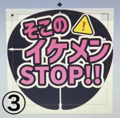 ファンサうちわ　セミオーダー　そこのイケメンSTOP！！