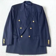 トラサルディ　TRUSSARDI ダブルテーラードジャケット　金ボタン　ネイビー