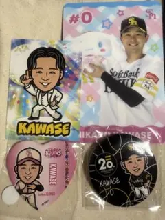 若鷹ガチャ ホークス 川瀬晃 ダイジェストVer.100mm缶バッジ 若鷹ガチャ ホークスパフォーマーver．第6弾