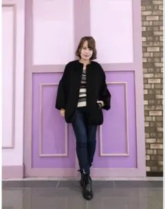 アクシーズファム　コート　刺繍　ポケットあり