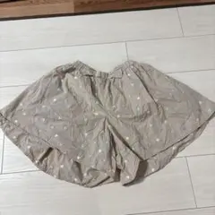 ハート柄 ベージュ ハーフパンツ 140