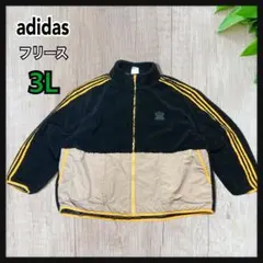 《人気》　adidas アディダス　フリース　ボアジャケット　ブラック　3L