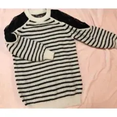 snidel♡レースボーダーニットワンピ