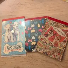 公式 ディズニー 日本 ダルメシアン ミッキー チップ デール メモ帳 3冊